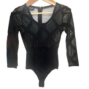 Vintage Bebe black Sheer Women's Top size small